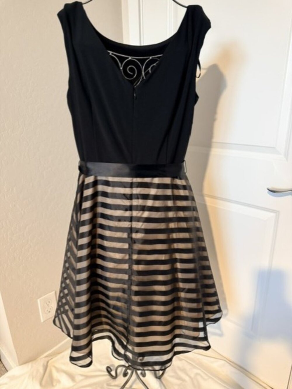 CB Established 1962 Striped Fit & Flare Cocktail Dress Size 14 - Picture 5 of 14